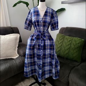 BluePlaid Dress